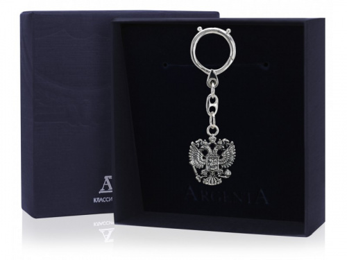 Брелок из серебра для ключей «Герб»