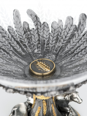 Серебряная конфетница «Урожай»