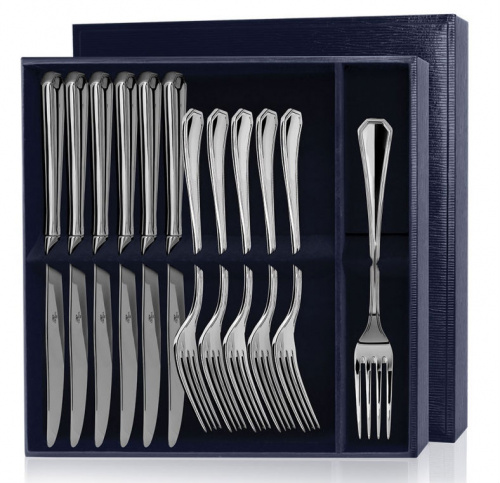 Серебряный набор «Элегант» 12 предметов ножи и вилки