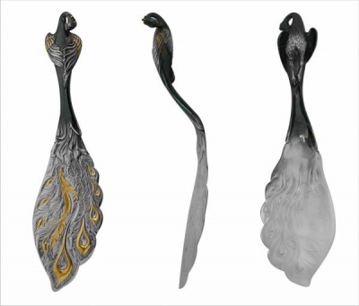 Серебряная лопатка для торта «Жар-Птица»