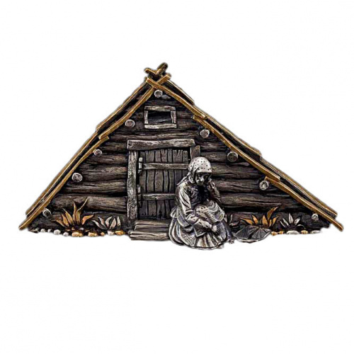 Серебряная салфетница «Землянка»