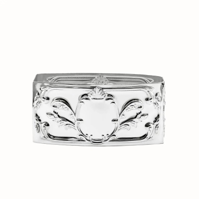 Серебряный набор из 6 колец для салфеток «Престиж»