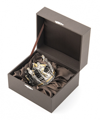 Подставка серебряная для бутылки «Разгуляй» в русском стиле