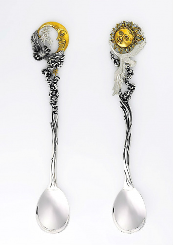 Серебряный набор ложек «День» и «Ночь»