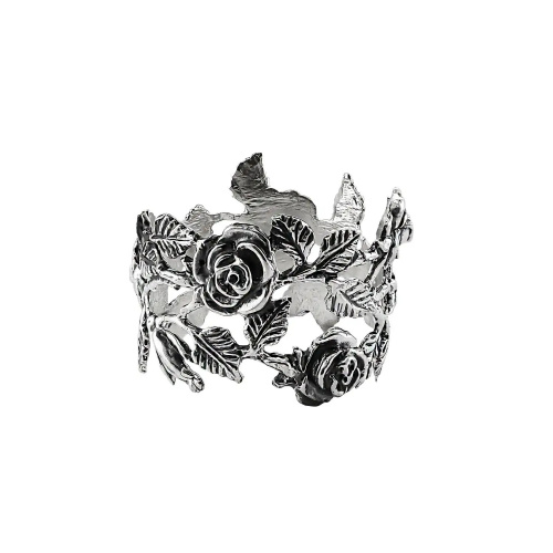 Кольцо для салфеток «Розалия» большое с чернением серебро 925