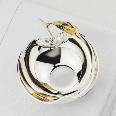 Серебряный набор «Яблоневый сад» с позолотой