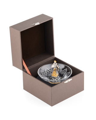 Тарелочка «Царевна Лебедь» хрусталь и серебро 925