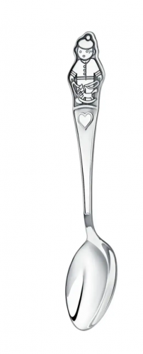 Серебряная ложка для ребенка «Мальчик» с чернением