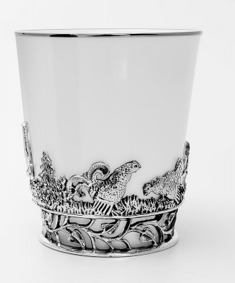 Набор серебряная чайная пара «Тетерев» с ложками Набор серебряная чайная пара «Тетерев» с ложками