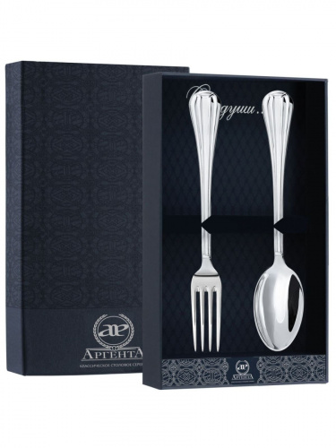 Серебряный набор «Меридиан» столовая ложка и вилка