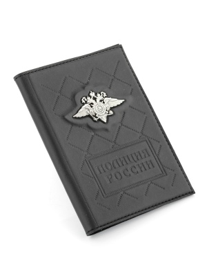 Кожаная обложка для паспорта «Полиция»