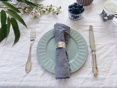 Серебряный набор «Престиж» 12 предметов вилки и ножи