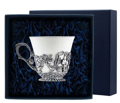 Чашка чайная «Натюрморт» с чернением в футляре