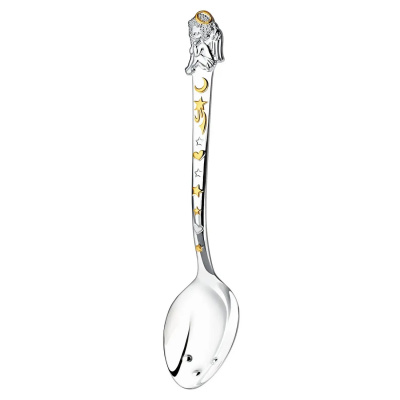 Набор для малышей DODO «Ангел» ложка и погремушка серебро с позолотой