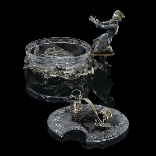 Серебряная икорница «Емеля»