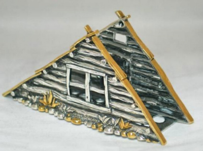 Серебряная салфетница «Землянка»