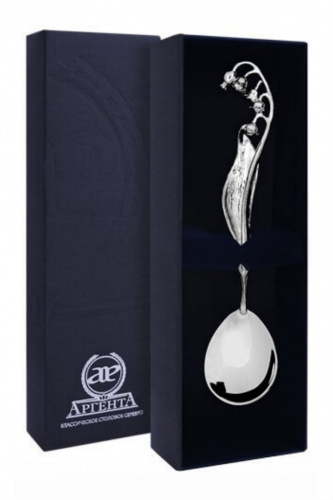 Серебряная чайная ложка «Ландыш»