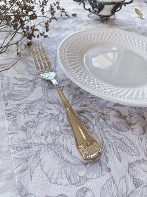 Серебряная столовая вилка «Визит»