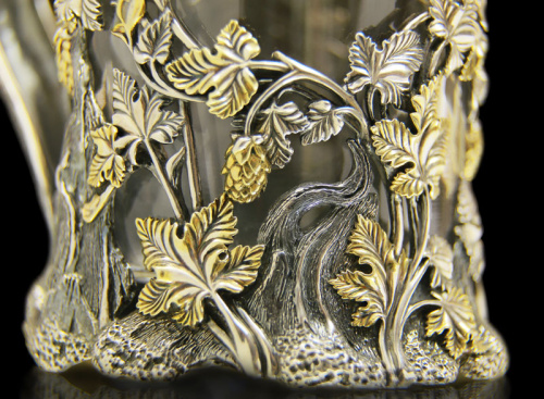 Серебряная пивная кружка «Медведь»