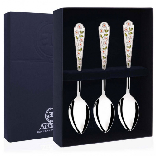 Набор из серебра «Лето-Ромашка» 3 чайные ложки