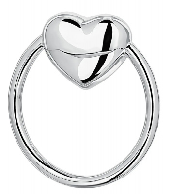 Погремушка «Сердце на кольце» из серебра Погремушка «Сердце на кольце» из серебра