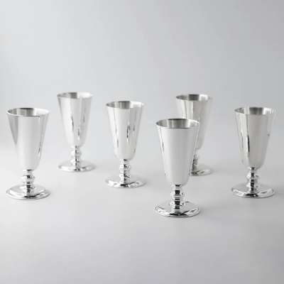 Набор рюмок из серебра «№4» - 6 предметов Набор рюмок из серебра «№4» - 6 предметов