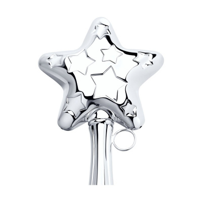 Погремушка серебряная «Звёздочка» 