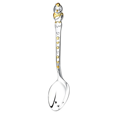 Ложка детская DODO "Цыпленок" с позолотой