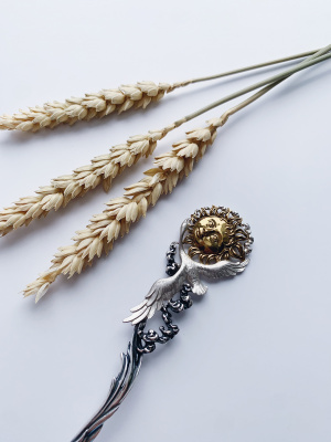 Чайная ложка из серебра «День»