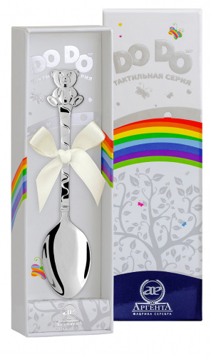 Ложка тактильная детская DO-DO «Медведь» в футляре