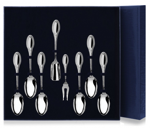 Серебряный набор для десерта «Император» №2