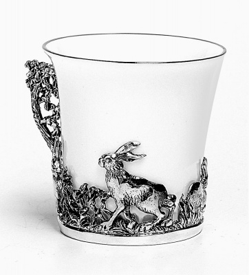 Кофейная чашка «Зайцы» с ложкой