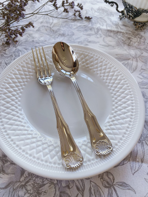 Набор серебряный «Визит» столовая ложка и вилка Набор серебряный «Визит» столовая ложка и вилка