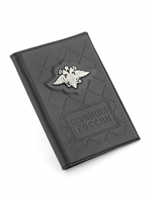 Кожаная обложка для паспорта «Полиция»