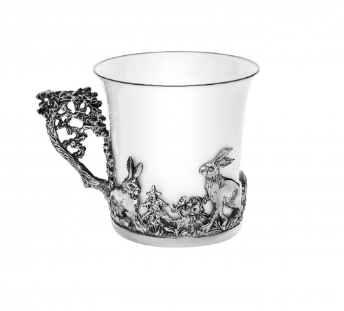 Чашка кофейная «Зайцы»