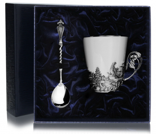 Чайная чашка «Тетерев» с ложкой