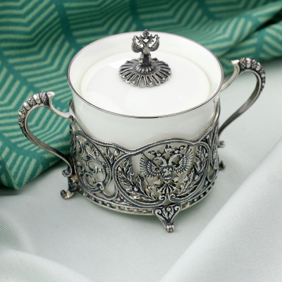 Сахарница "Герб" с чернением Сахарница "Герб" с чернением