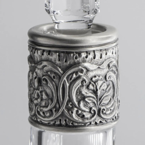 Графин для водки из серебра «Жаворонок» с чернением