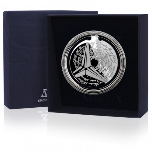 Серебряная закладка для книг «Ретро» Мерседес в футляре