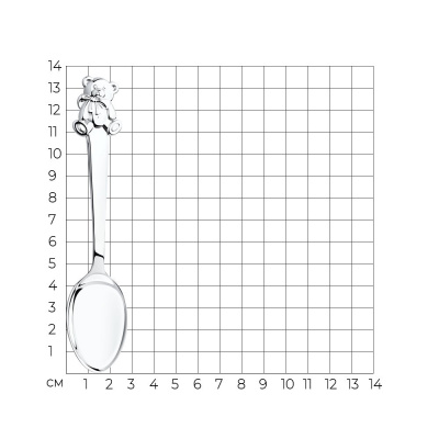 Ложка детская из серебра «Мишутка»