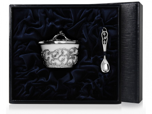 Солонка из серебра «Листопад»