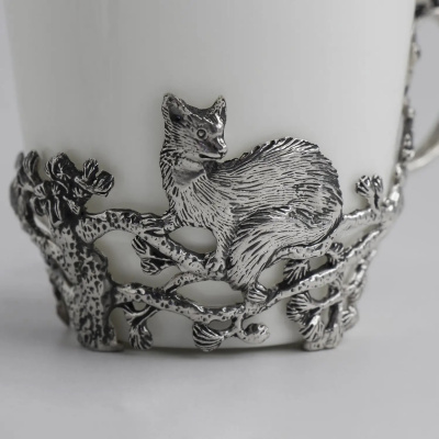 2 чашки чайные «Куница» с ложками