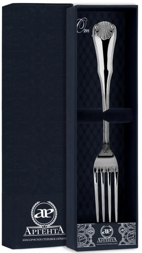 Серебряная столовая вилка «Визит»