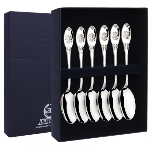 Серебряный набор «Единство» 6 чайных ложек