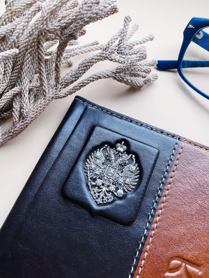 Обложка для паспорта «Символ» с серебром