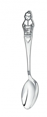 Серебряная ложка для ребенка «Мальчик» с чернением Серебряная ложка для ребенка «Мальчик» с чернением