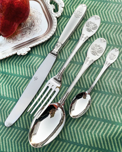 Серебряный столовый набор «Единство» 24 предмета