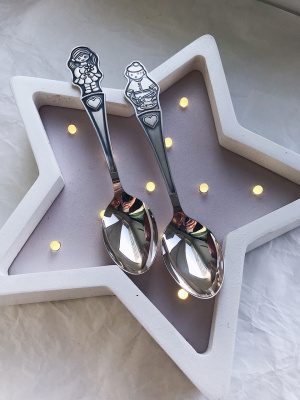 Серебряная ложка для ребенка «Мальчик» с чернением Серебряная ложка для ребенка «Мальчик» с чернением