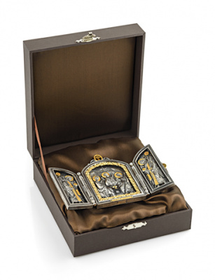 Серебряный складень парадный «Святая Троица» Серебряный складень парадный «Святая Троица»