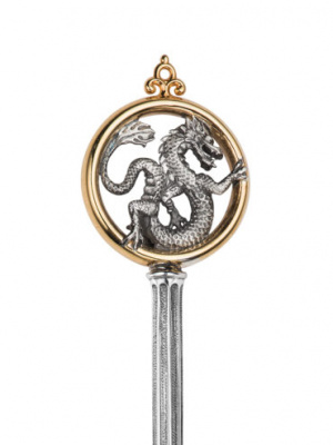 Чайная ложка «Дракон» из серебра